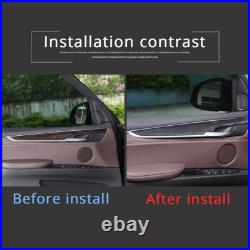 Real Carbon Fiber Car Interior Door Trims For BMW X5 F15 F16 2014-2018