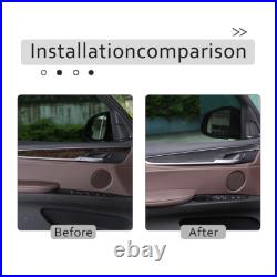 Real Carbon Fiber Car Interior Door Trims For BMW X5 F15 F16 2014-2018