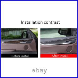 Real Carbon Fiber Car Interior Door Trims For BMW X5 F15 F16 2014-2018