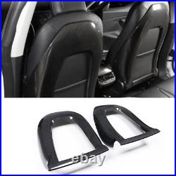 Real Carbon Fiber Car Seat Back Cover Interior 1Pair For Tesla Model 3 Y 16-2022