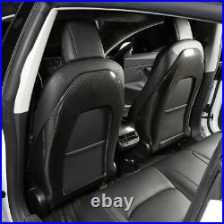 Real Carbon Fiber Car Seat Back Cover Interior 1Pair For Tesla Model 3 Y 16-2022