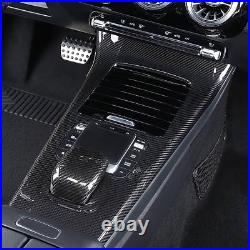 Real Carbon Fiber Center Console Gear Shift Cover Trim Fit For Benz CLA 2020+
