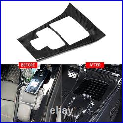 Real Carbon Fiber Center Console Gear Shift Cover Trim Fit For Benz CLA 2020+