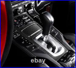 Real Carbon Fiber Console Gear Shift Panel Cover Fit For Porsche Cayenne 2011-17