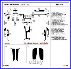 Real Carbon Fiber Dash Kit Ford Mustang 2015-up Auto Interior Accessories