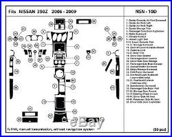 Real Carbon Fiber Dash Kit for 350Z 06-09 ManualTrans- interior trim accessories