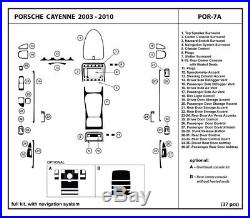 Real Carbon Fiber Dash Kit for Porsche Cayenne 2003-2010 Auto Interior Trim