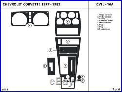 Real Carbon Fiber Dash Trim Kit for Chevrolet Corvette 1977-1982 Auto Interior