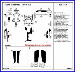 Real Carbon Fiber Dash Trim Kit for Ford Mustang 2015-2020 Coupe Interior FD-71A