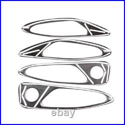 Real Carbon Fiber Inner Door Handle Trim Cover For Alfa Romeo Giulia 952 2017-20