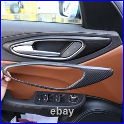 Real Carbon Fiber Inner Door Handle Trim Cover For Alfa Romeo Giulia 952 2017-20