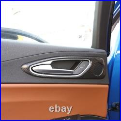 Real Carbon Fiber Inner Door Handle Trim Cover For Alfa Romeo Giulia 952 2017-20