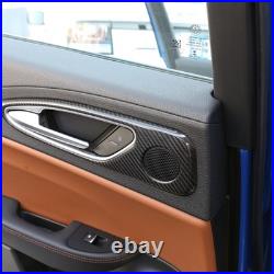 Real Carbon Fiber Inner Door Handle Trim Cover For Alfa Romeo Giulia 952 2017-20