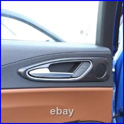 Real Carbon Fiber Inner Door Handle Trim Cover For Alfa Romeo Giulia 952 2017-20