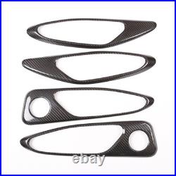Real Carbon Fiber Inner Door Handle Trim Cover For Alfa Romeo Giulia 952 2017-20