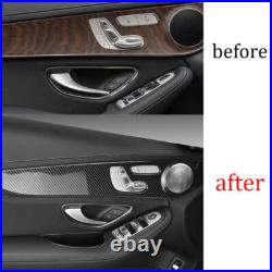 Real Carbon Fiber Inner For Mercedes-Benz GLC 2016-2022 Door Strip Panel Decor Real Carbon Fiber Inner For Mercedes-Benz GLC 2016-2022 Door Strip Panel Decor