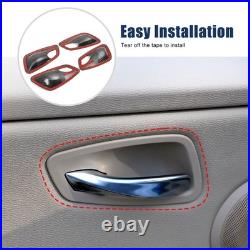 Real Carbon Fiber Inner Interior Door Bowl Trim For BMW 3 Series E90 2005-2012