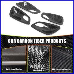 Real Carbon Fiber Inner Interior Door Bowl Trim For BMW 3 Series E90 2005-2012