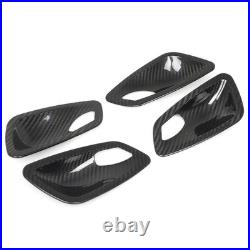 Real Carbon Fiber Inner Interior Door Bowl Trim For BMW 3 Series E90 2005-2012