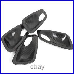 Real Carbon Fiber Inner Interior Door Bowl Trim For BMW 3 Series E90 2005-2012