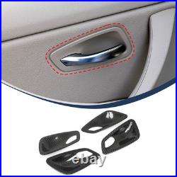 Real Carbon Fiber Inner Interior Door Bowl Trim For BMW 3 Series E90 2005-2012