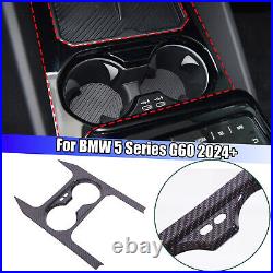 Real Carbon Fiber Interior Center Console Cover Trim For BMW 5 Series G60 2024+