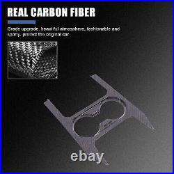 Real Carbon Fiber Interior Center Console Cover Trim For BMW 5 Series G60 2024+