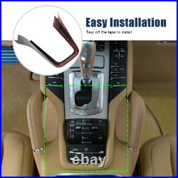 Real Carbon Fiber Interior Center Console Cover Trim For Porsche Cayenne 2011-17
