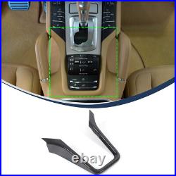 Real Carbon Fiber Interior Center Console Cover Trim For Porsche Cayenne 2011-17