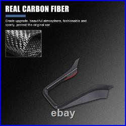 Real Carbon Fiber Interior Center Console Cover Trim For Porsche Cayenne 2011-17