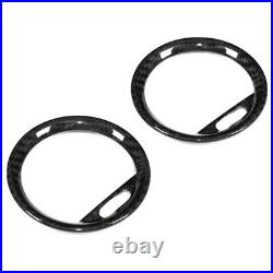 Real Carbon Fiber Interior Dash Side Air Vent Trim For Fiat 500 / Abarth 2008-15