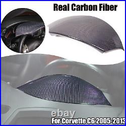 Real Carbon Fiber Interior Dashboard Instrument Cover Trim For Corvette C6 05-13