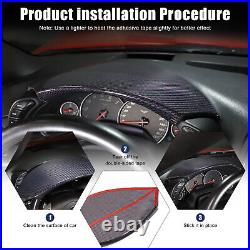 Real Carbon Fiber Interior Dashboard Instrument Cover Trim For Corvette C6 05-13