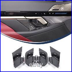 Real Carbon Fiber Interior Door Bowl Trim Cover For BMW 5 Series i5 G60 2024+