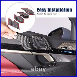 Real Carbon Fiber Interior Door Bowl Trim Cover For BMW 5 Series i5 G60 2024+