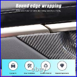 Real Carbon Fiber Interior Door Bowl Trim Cover For BMW 5 Series i5 G60 2024+