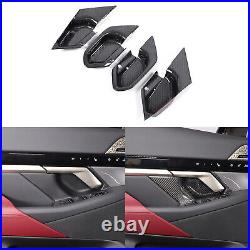 Real Carbon Fiber Interior Door Bowl Trim Cover For BMW 5 Series i5 G60 2024+