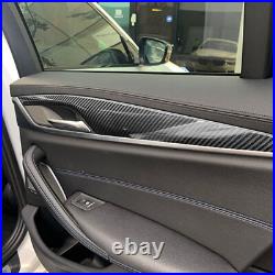 Real Carbon Fiber Interior Door Cover Trim For BMW 5-Series G30 F90 M5 2018-2022