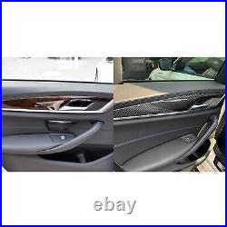 Real Carbon Fiber Interior Door Cover Trim For BMW 5-Series G30 F90 M5 2018-2022