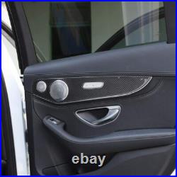 Real Carbon Fiber Interior Door Decoration Panel Trim For Benz C GLC Class W205