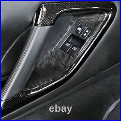 Real Carbon Fiber Interior Door Handle Frame Cover Trim For Nissan GTR R35 08-16