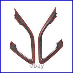 Real Carbon Fiber Interior Door Handle Frame Cover Trim For Nissan GTR R35 08-16