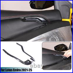 Real Carbon Fiber Interior Door Handle Frame Trim Cover For Lotus Emira 2023-25