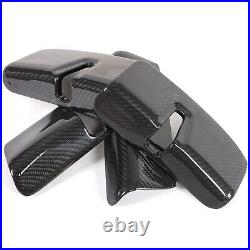 Real Carbon Fiber Interior Door Lock Trim Cover For Porsche Panamera 17-23