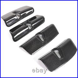 Real Carbon Fiber Interior Door Lock Trim Cover For Porsche Panamera 17-23