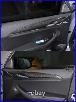 Real Carbon Fiber Interior Door Panel Cover Trim For BMW X3 G01 X4 G02 2018-2022