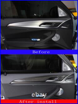Real Carbon Fiber Interior Door Panel Cover Trim For BMW X3 G01 X4 G02 2018-2022