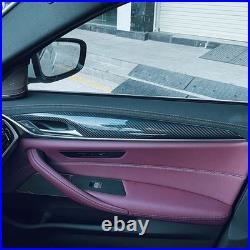 Real Carbon Fiber Interior Door Panel Cover for BMW 5 Series G30 G31 2018-2022