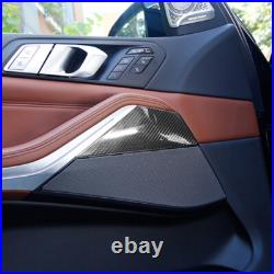 Real Carbon Fiber Interior Door Panel Decor Trim For BMW X5 X6 G05 X7 G07 19-22