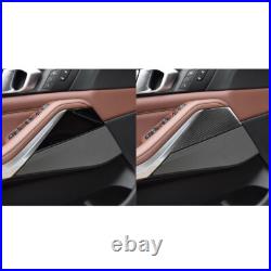Real Carbon Fiber Interior Door Panel Decor Trim For BMW X5 X6 G05 X7 G07 19-22